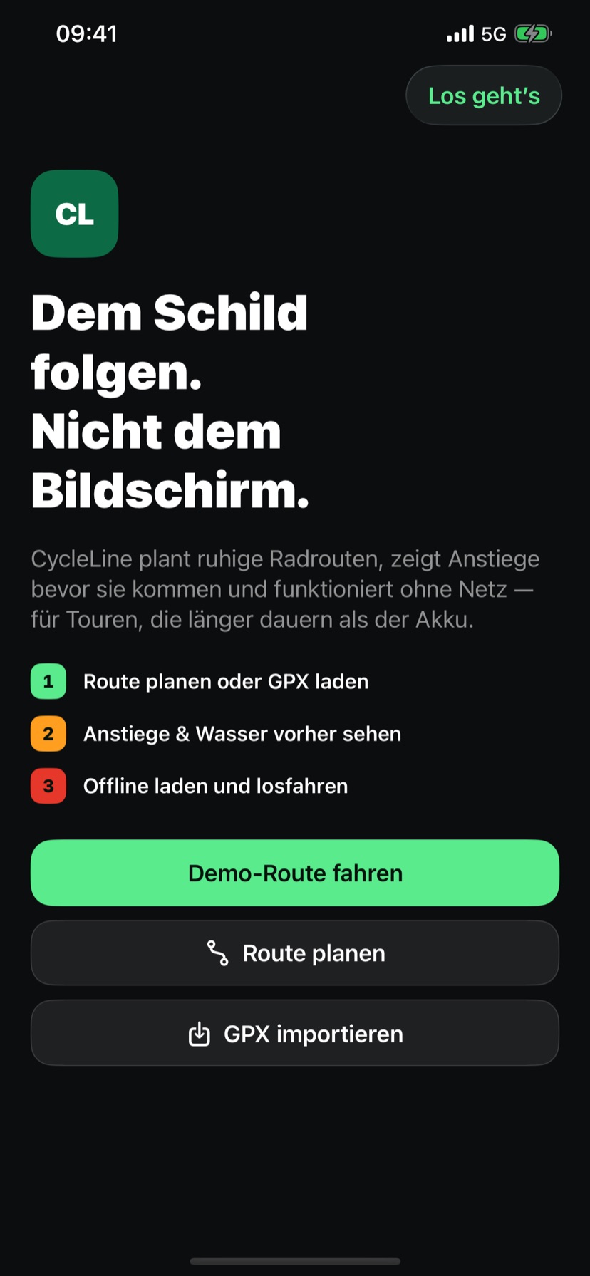 Willkommen in CycleLine